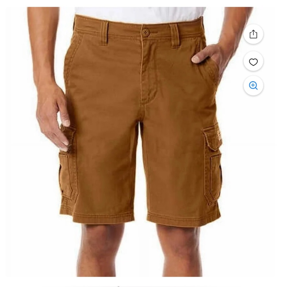 Unionbay Men's Flex Waist Cargo Shorts, Chestnut Tan | Size 36